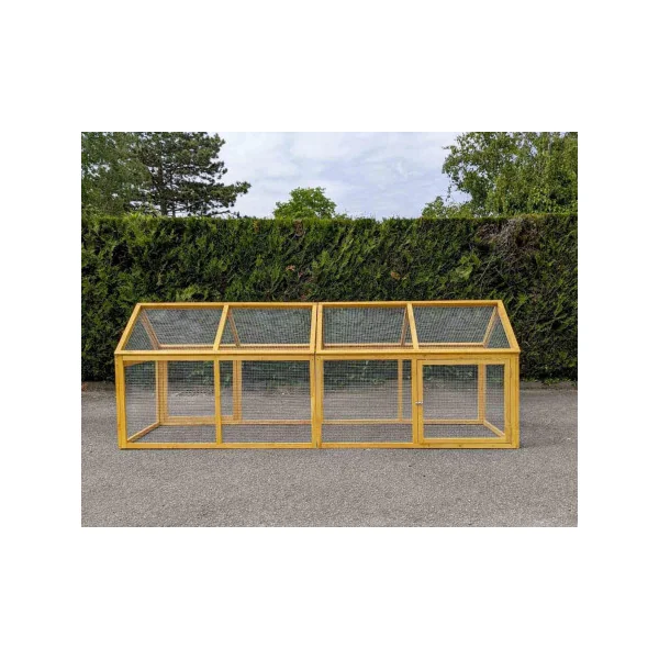 Enclos grillagé pour poule enclos extérieur en bois pour poule 280 cm