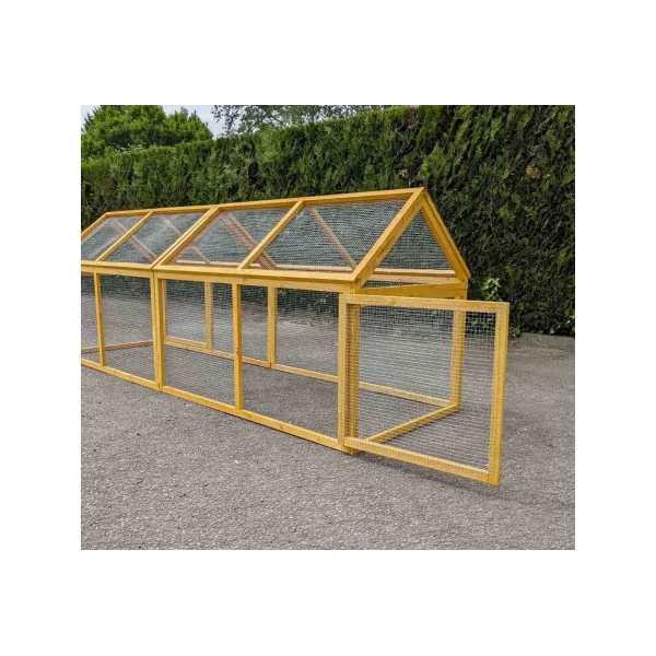 Enclos grillagé pour poule enclos extérieur en bois pour poule 280 cm