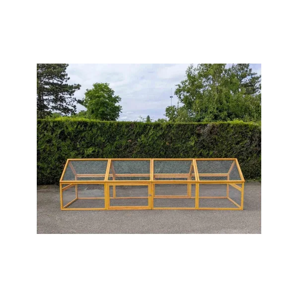Enclos grillagé pour poule enclos extérieur en bois pour poule 400 cm