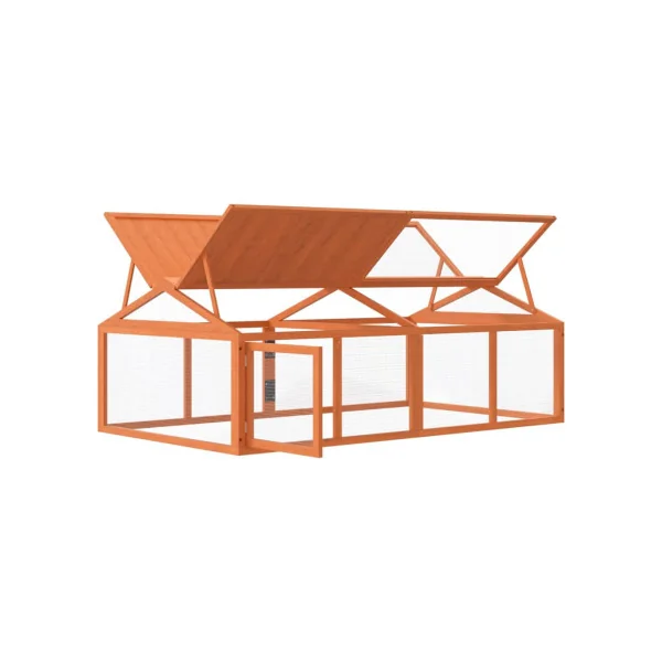 Enclos Rongeur Grillagé en Pin Massif 200x110 cm Enclos Poule Parc Poule