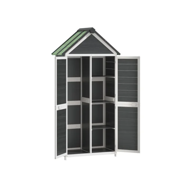 Ensemble Armoires de Jardin en Pin Massif Gris Armoires en bois Armoires Extérieures
