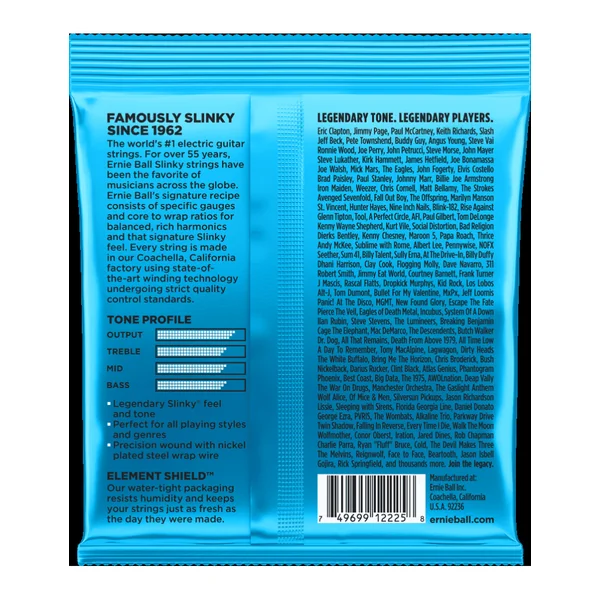 Ernie Ball 2225 Extra Slinky Cordes Electriques Nickel 08/38