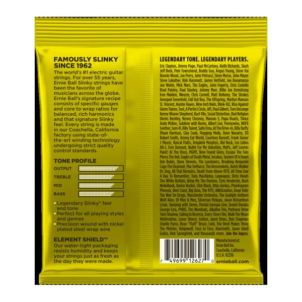 Ernie Ball 2627 Beefy Slinky Cordes Electriques Nickel 11/54