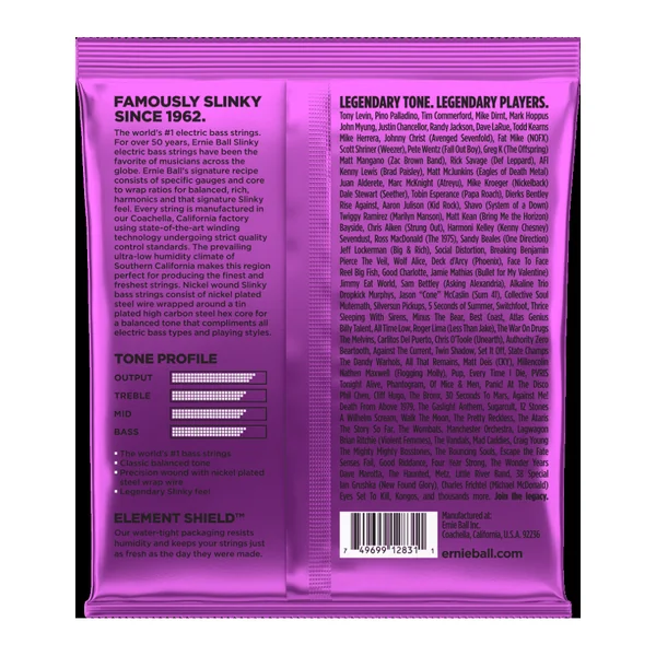 Ernie Ball 2831 Power Slinky Bass cordes basses nickel 55/110