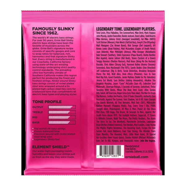 Ernie Ball 2834 Super Slinky Bass Cordes Basses Nickel 45/100