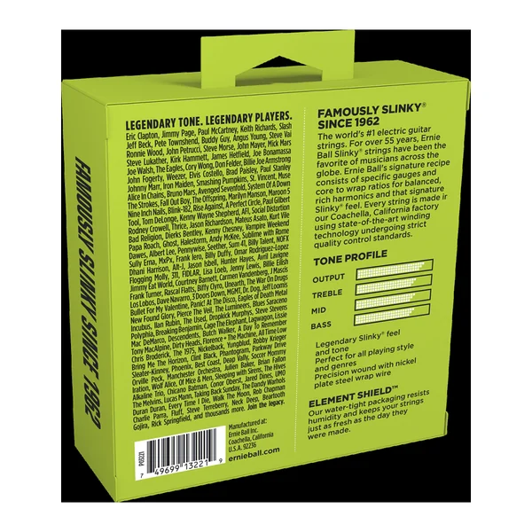 Ernie Ball 3221 Pack 3 Jeux Regular Slinky Cordes Electriques Nickel 10/46
