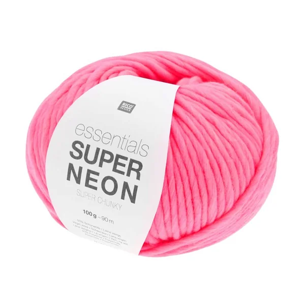 Essentials Super Neon Super Chunky - 100g - Rico Design : Fil Épais pour Accessoires Mode
