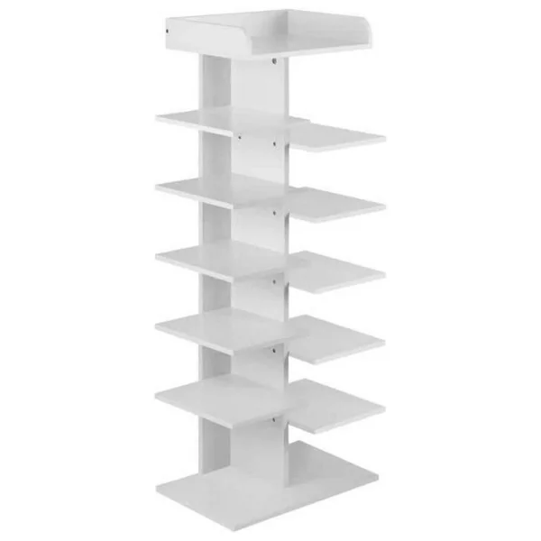 Etagère à chaussures 12 niveaux blanc design rangement chaussures meuble d'entrée