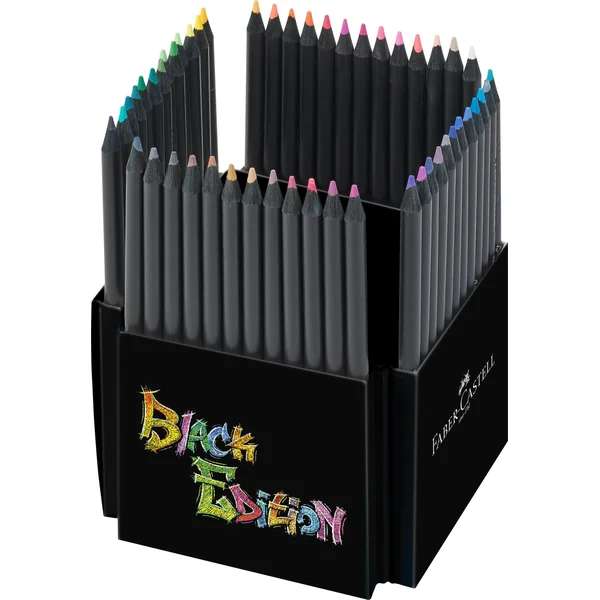 Etui de 50 crayons de couleurs Black Edition
