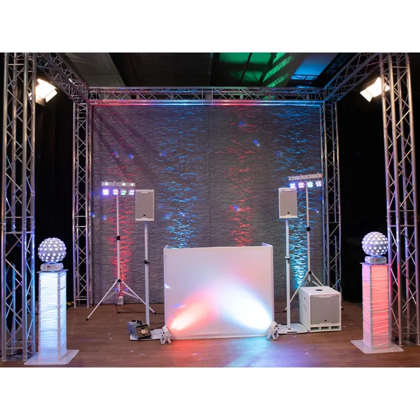 EUROLITE 2 x Stage Stand variable dont habillage et housse, blanc
