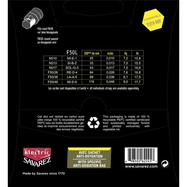 F50L FOCUS 10-46 - jeu de 6 cordes
