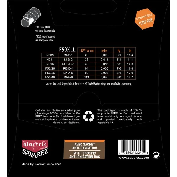 F50XLL FOCUS 09-46 - jeu de 6 cordes
