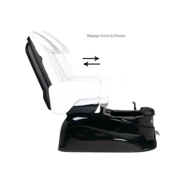 Fauteuil pédicure SPA noir et blanc avec fonction massage Mobilier pédicure Fauteuil pedispa