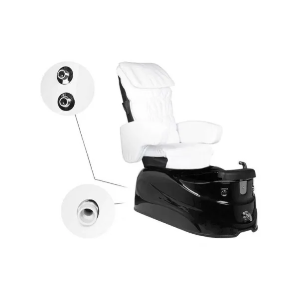 Fauteuil pédicure SPA noir et blanc avec fonction massage Mobilier pédicure Fauteuil pedispa
