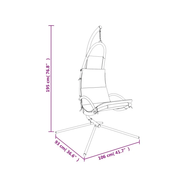 Fauteuil Suspendu Crème Chaise Suspendue de Jardin