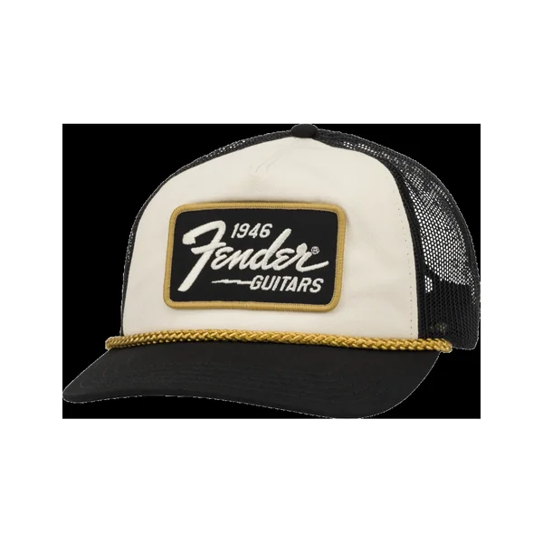 Fender casquette 1946 gold braid hat cream/black