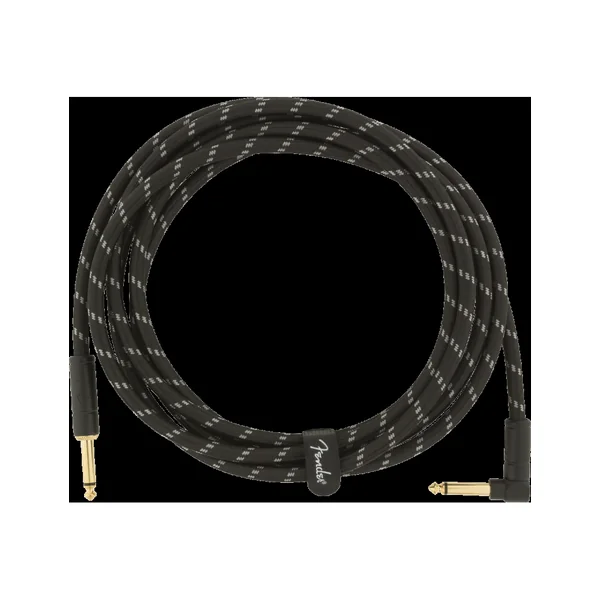 FENDER Deluxe Cable 3M Black Tweed Cable Instrument Droit/Coudé