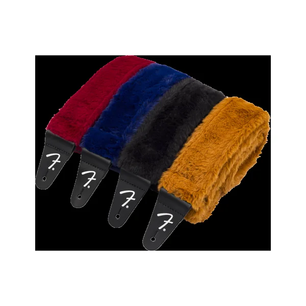 Fender sangle poodle plush strap black