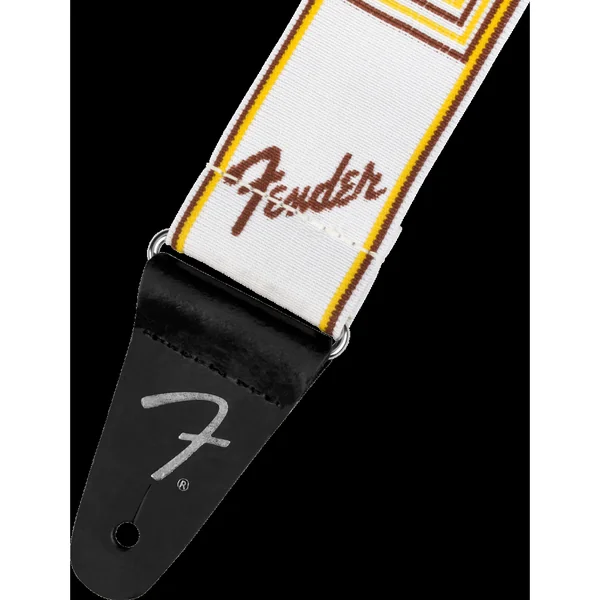 Fender sangle Weighless Monogram WBY White/Brown/Yellow