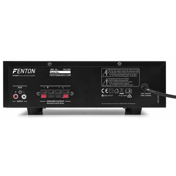 Fenton AV100BT - Amplificateur 2x 50W, Bluetooth, USB, SD