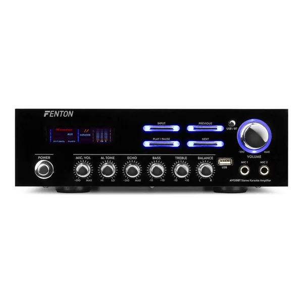 Fenton AV120BT - Amplificateur, Puissance de 2x 60W, Bluetooth