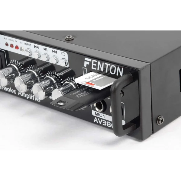 Fenton AV380BT Kit Karaoké avec Amplificateur USB/SD/BT Enceintes et Microphones