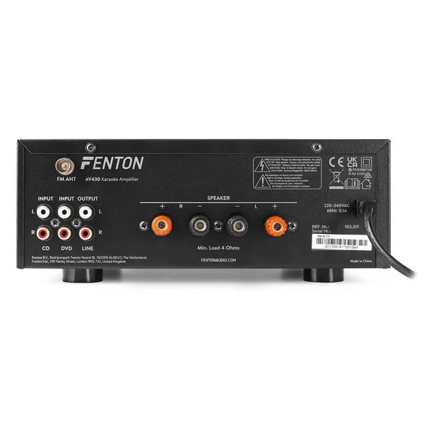 Fenton AV430B Amplificateur Audio HiFi 600 Watts