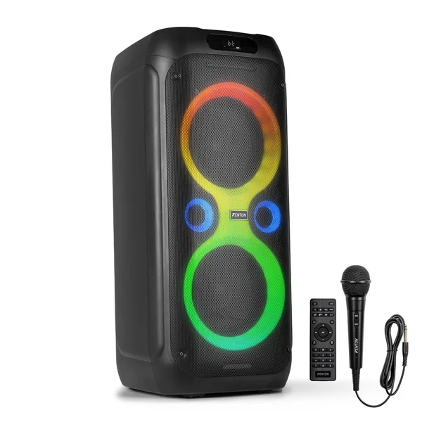 Fenton Core160 – Enceinte Bluetooth Lumineuse – 240 Watts, Autonomie 12H, Micro Inclus