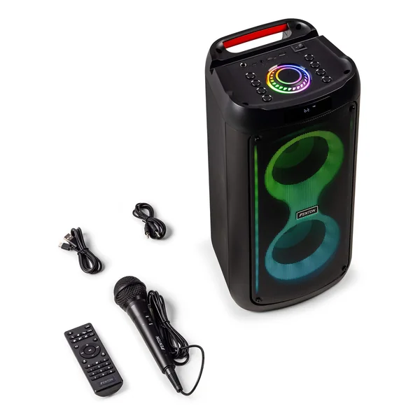 Fenton Core80 – Enceinte Bluetooth Lumineuse – 80 Watts, Autonomie 12H, Micro Inclus