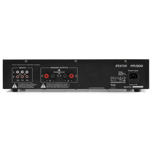 Fenton FPL500 - Amplificateur Digital, BT/MP3/USB/SD