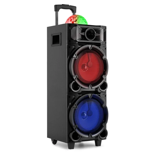 Fenton LIVE290 - Enceinte Karaoké Portable 300 Watts 2x8" avec Bluetooth et 2 Micros