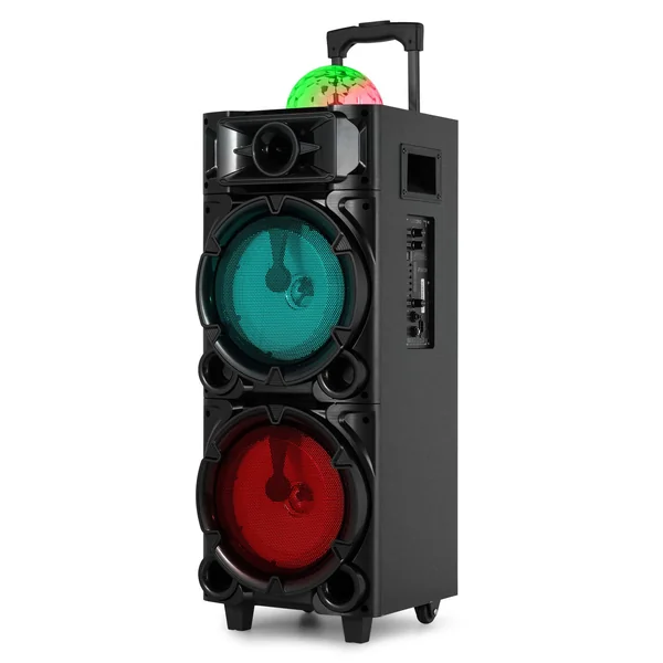 Fenton LIVE290 - Enceinte Karaoké Portable 300 Watts 2x8" avec Bluetooth et 2 Micros