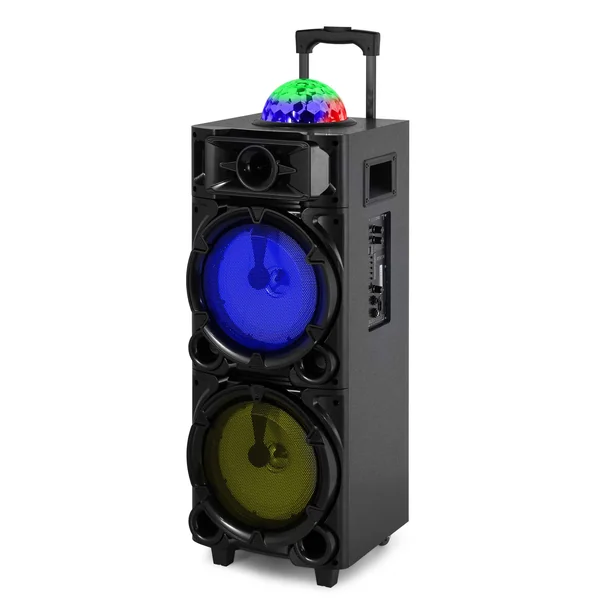 Fenton LIVE290 - Enceinte Karaoké Portable 300 Watts 2x8" avec Bluetooth et 2 Micros