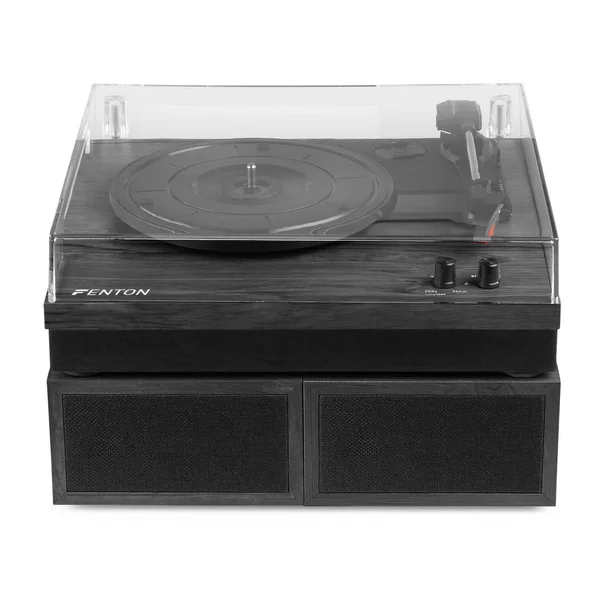 Fenton RP165B Platine Vinyle BT avec 2 Enceintes - Noir/Gris