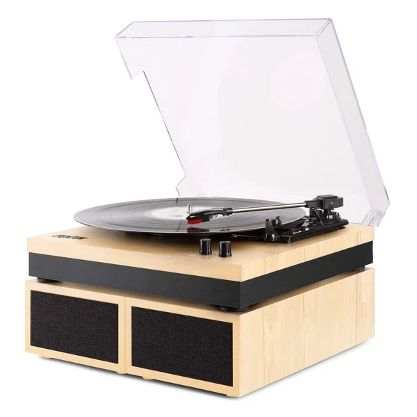 Fenton RP165L Platine Vinyle Bluetooth avec 2 Enceintes - Bois Clair
