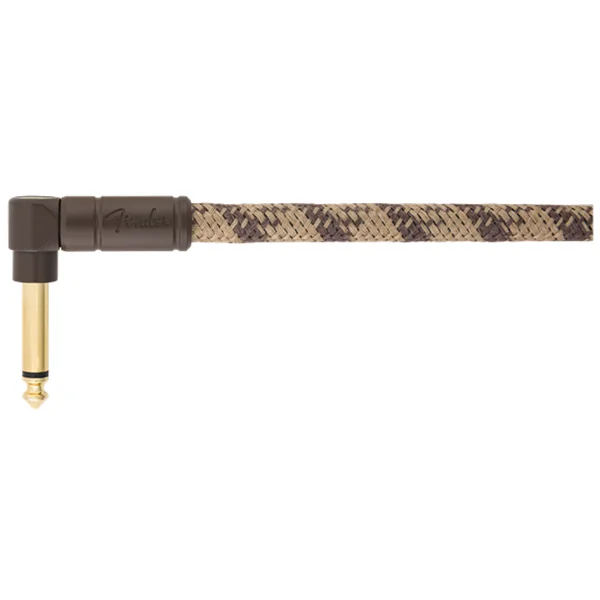 Festival Pure Hemp Instrument Cable, Straight/Angle, 10ft - Brown Stripe