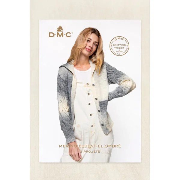 Fiche Tricot - 2 Modèles en Merino Essentiel Ombre de DMC : Cardigan et Pull Rayé Automne/Hiver