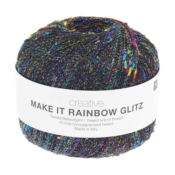 Fil complément à tricoter Creative Make It Rainbow Glitz - Rico Design