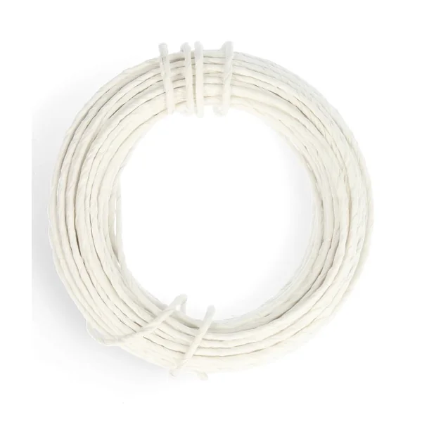 Fil métal recouvert par du papier blanc ou naturel 2mm x 10 m