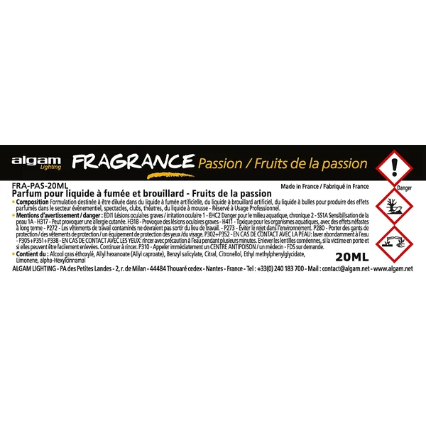 Fruits De La Passion 20ml Pour Fumee Et Brouillard