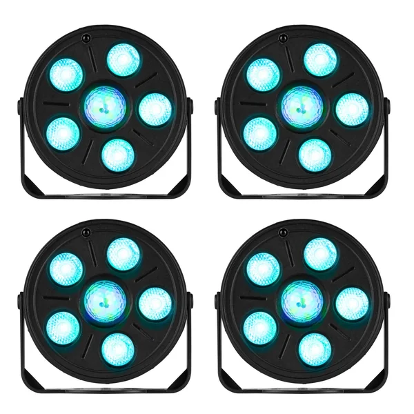 Fuzzix Comet M06 - Pack 4 × PAR LED 12 LED + Jelly Ball | Animation mobile & DJ, Bars & Événements