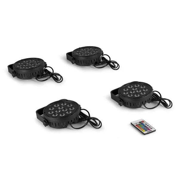 Fuzzix Comet M12 - Pack 4 × PAR LED 12 LED PC | Set Eclairage Compact & Plug-and-Play pour DJs & Mobilisations