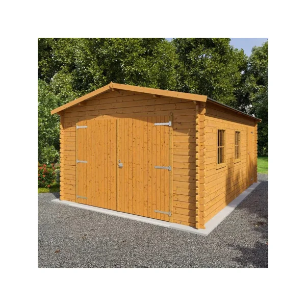 Garage en bois 22,23m² pin traité autoclave Garage en bois garage bois garage pour voiture abri garage garage bois massif
