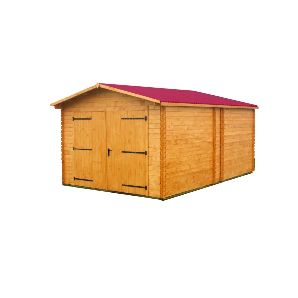 Garage en bois Epicéa 20,98m² Garage bois Garage pour Voiture Abri Voiture