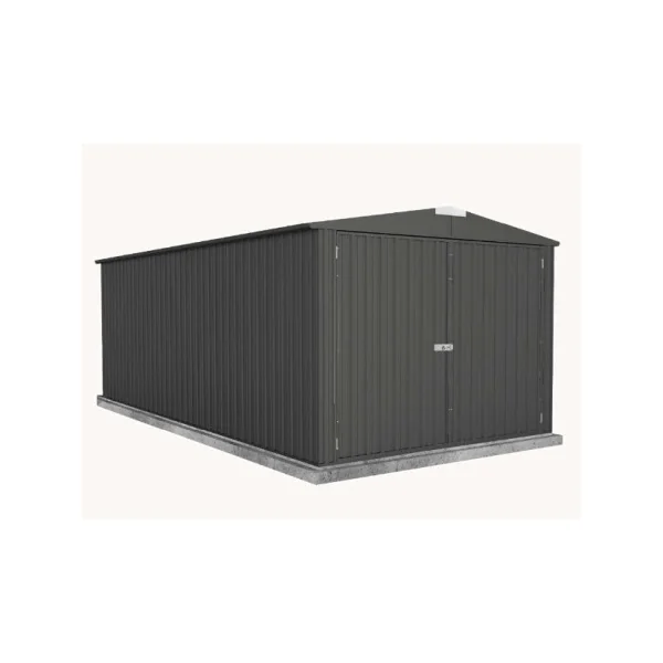 Garage Métal Anthracite 17,88m² + kit d'ancrage Garage métallique Garage métal garage pour voiture Abri garage Garage tôle