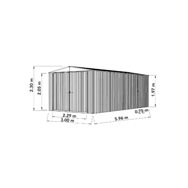 Garage Métal Anthracite 17,88m² + kit d'ancrage Garage métallique Garage métal garage pour voiture Abri garage Garage tôle