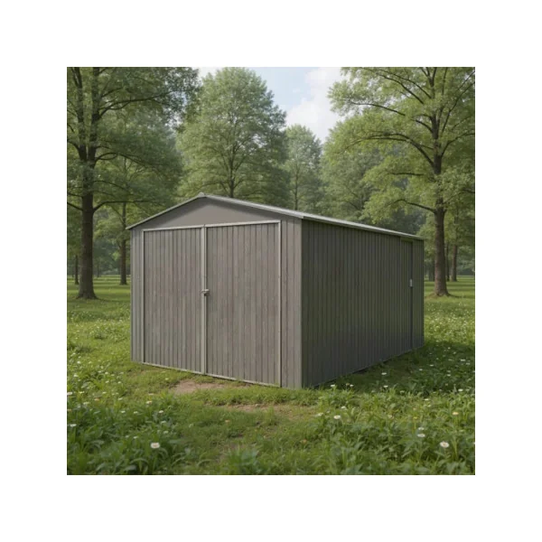 Garage métal imitation bois 18,24 m² Garage métallique garage métal garage pour voiture abri garage garage tôle