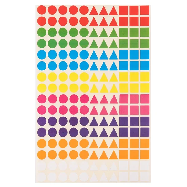 Gommettes géométriques petite taille -8 couleurs -528 pièces