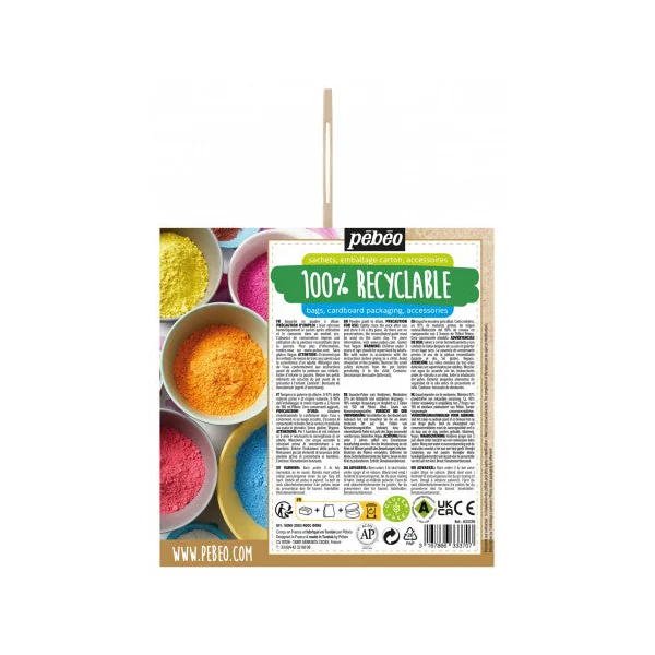 Gouache en poudre Tactilcolor set de 4 x 100gr + accessoires
