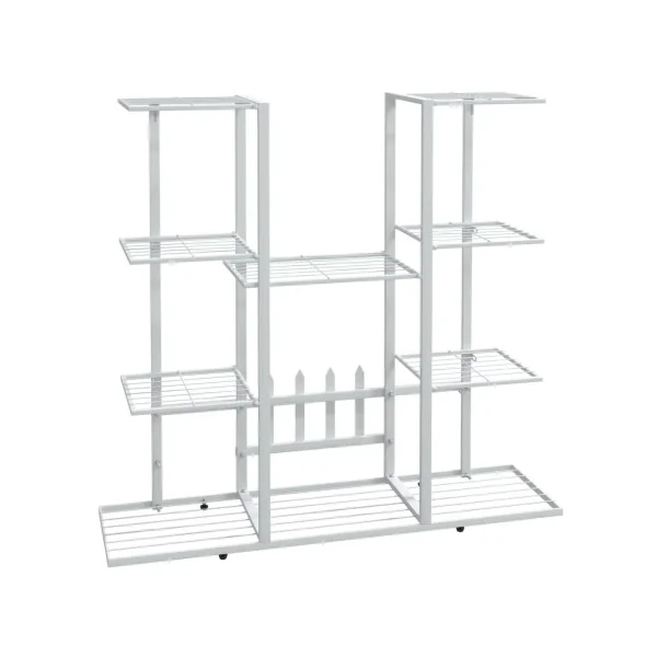 Grand Support pour plantes en Métal Blanc Support de plantes en Acier Etagères Plantes